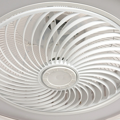 Drum Shape Flush Mount Fan Simplistic Style Acrylic Ceiling Mounted Fan