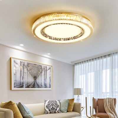 Modern LED Crystal Ceiling Lamp Nordic Light Luxury Creative Round Ceiling Light Fixture