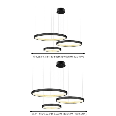 Modern Minimalist Ring Chandelier Nordic Creative LED Chandelier
