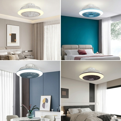 Nordic Minimalist LED Ceiling Fan Light Modern Smart Ceiling Mounted Fan Light for Room