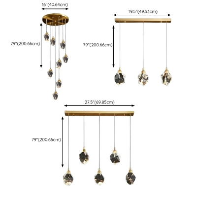 Pendant Light Contemporary Style Pendant Lighting Fixtures Crystal for Living Room