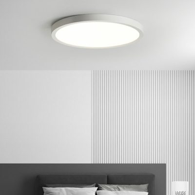 Thin Round Shade Flush Ceiling Light Modern Acrylic Living Room Flush Lamp