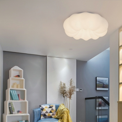 1 Light Flush Light Fixtures Kids Style Cloud Shape Metal Ceiling Mounted Lights