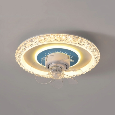 Flush Fan Light Fixtures Modern Style Flush Fan Light Acrylic for Living Room