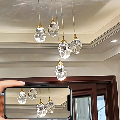 Pendant Light Contemporary Style Pendant Lighting Fixtures Crystal for Living Room