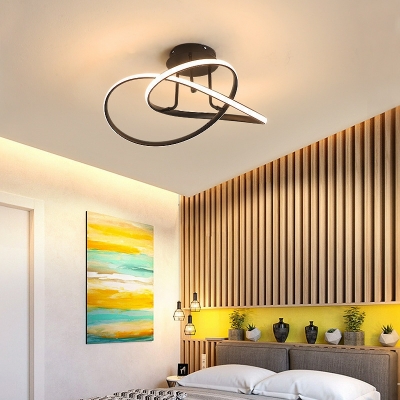 Semi Flush Mount Light Modern Style Acrylic Semi Flush Light for Living Room