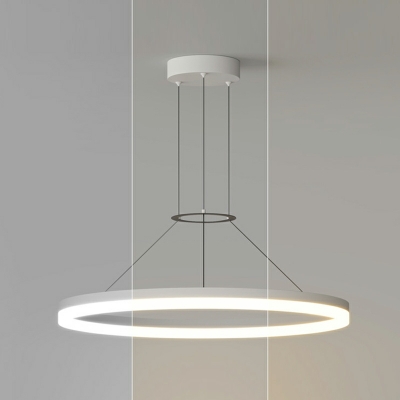 1 Light Ceiling Pendant Light Modern Style Ring Shape Metal Chandelier Lighting Fixtures