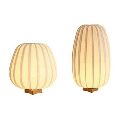 1 Light Nightstand Desk Light Simplistic Style Fabric Night Table Lamps