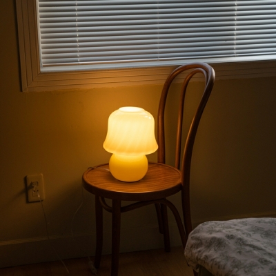 1 Light Nightstand Lights Modernist Style Geometric Shape Glass Night Table Light