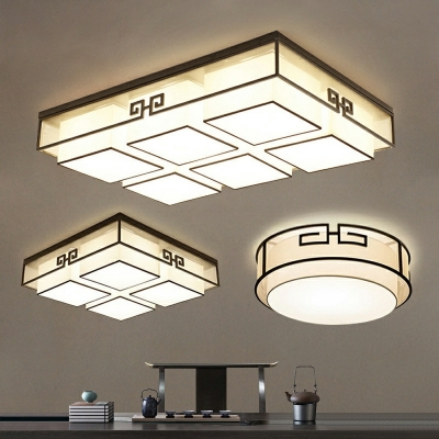 Chinese Traditional Ceiling Lamp Simple Creative Flushmount Ceiling Light for Living Room