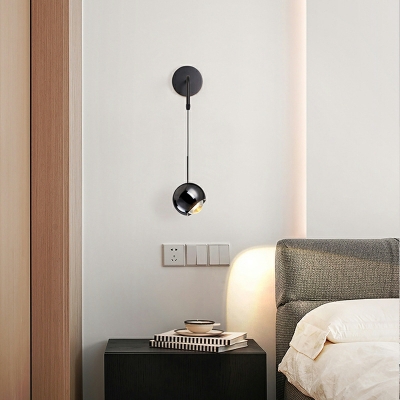 Globe Sconce Light Fixture Modern Style Wall Sconce Lighting Metal for Living Room