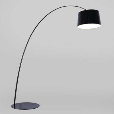 1 Light Floor Lamp Contemporary Style Geometric Shape Metal Standing Lights
