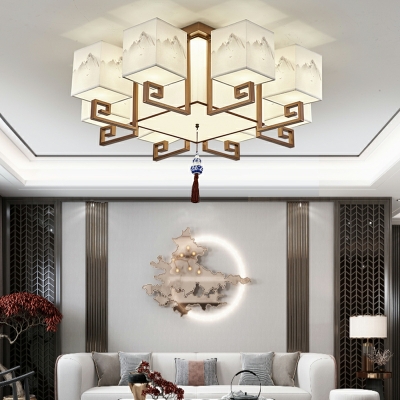 Chinese Traditional Art Ceiling Light Fixture Simple Creative Ceiling Light for Living Room