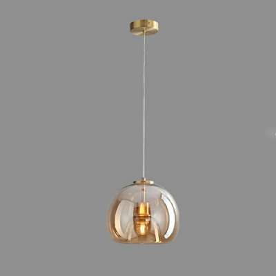 Hanging Ceiling Lights Simplistic Style Oval Shape Glass Pendant Lamps