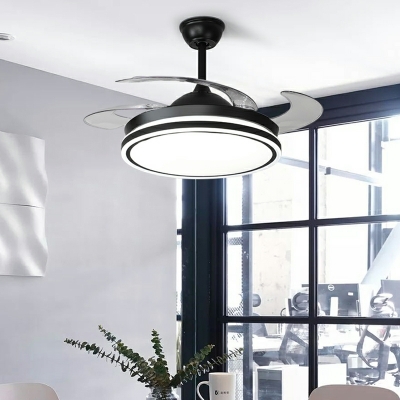 Led Flush Mount Contemporary Style Flush Mount Fan Lamps Acrylic for Living Room Bedroom