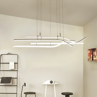 lights linear cluster chandelier simple metal chandelier suitable for restaurants