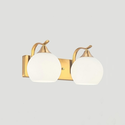1 Light Sconce Lights Vintage Style Ball Shape Metal Wall Lighting Fixtures