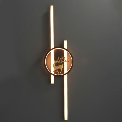 Copper  Wall Lamp Post-modern Simple Light Luxury Aisle Bedroom Bedside Wall Light