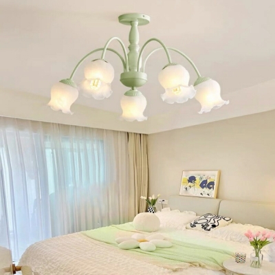French Medieval Ceiling Lamp Modern Creative Glass Ceiling Light Fixture