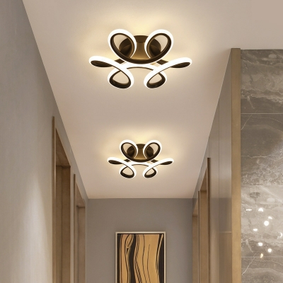 Geometric Flush Ceiling Light Postmodern Mini Metal Upstair Flush Lamp for Hallway