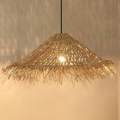 Pendant Light Kit Modern Style Rattan Ceiling Lamps for Living Room