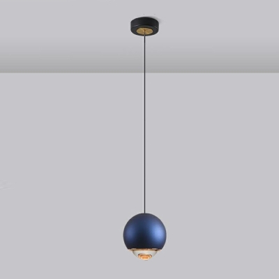 1 Light Hanging Ceiling Lamp Globe Shape Metal Free Hovering Telescopic Lift Pendant Lighting