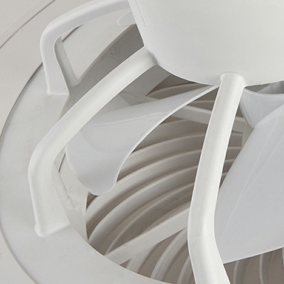 Drum Shape Flush Mount Fan Simplistic Style Acrylic Ceiling Mounted Fan