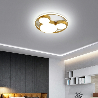 Flush Light Fixtures Children's Room Style Flushmount Metal for Living Room