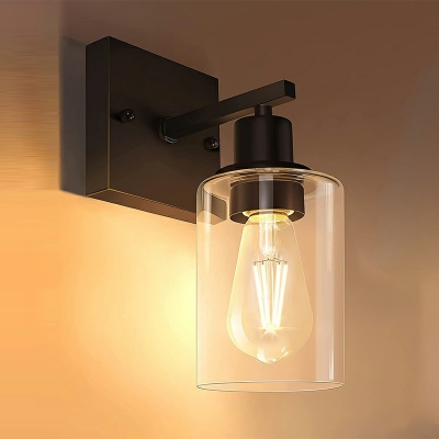 Industrial Creative Glass Wall Lamp American Retro Vanity Lamp for Bathroom
