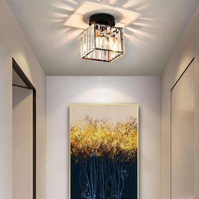 1 Light Ceiling Lamp Traditional Style Flower Shape Metal Flush Mount Chandelier Lighting
