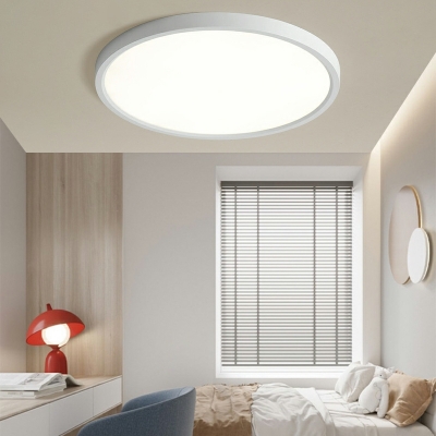 1 Light Ceiling Lamps Modern Style Round Shape Metal Flush Mount Chandelier Lighting