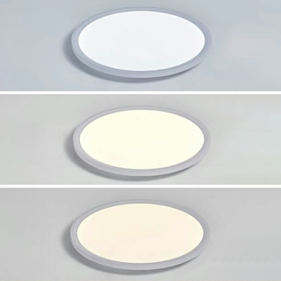 1 Light Ceiling Lamps Modern Style Round Shape Metal Flush Mount Chandelier Lighting