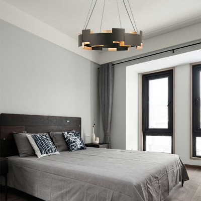 8 Light Pendant Light Fixtures Contemporary Style Round Shape Metal Hanging Ceiling Lights
