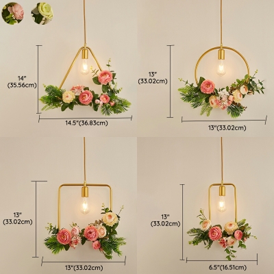 Creative Floral Hanging Lamp Industrial Plant Decorative Hanging Lamp