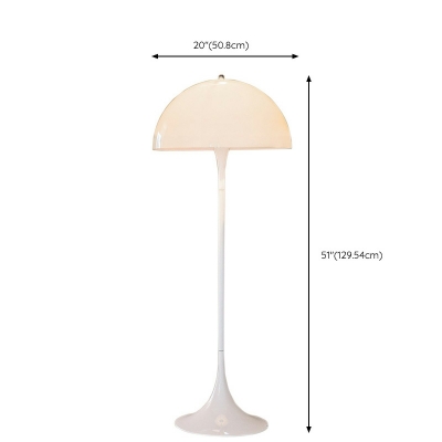 Dome Standard Lamps Contemporary Style Floor Lamps Acrylic for Bedroom