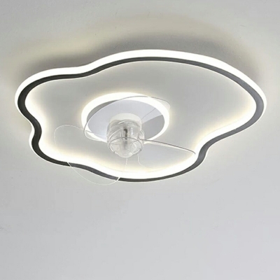 Nordic Minimalist Cloud Ceiling Mounted Fan Light Modern LED Fan Light for Bedroom