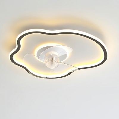 Nordic Minimalist Cloud Ceiling Mounted Fan Light Modern LED Fan Light for Bedroom