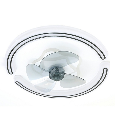Nordic Minimalist LED Fan Light Fashion Ceiling Mounted Fan Light for Bedroom