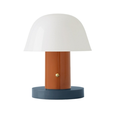 1 Light Nightstand Lights Contemporary Style Cone Shape Glass Night Table Light