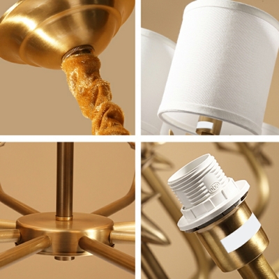 10 Light Pendant Light Fixtures Traditional Style Cylinder Shape Metal Hanging Ceiling Lights