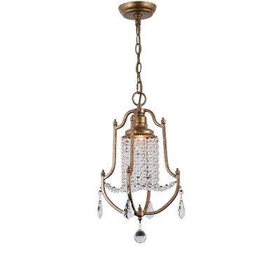 American Country Style Crystal Chandelier Creative Wrought Iron Chandelier for Entrance