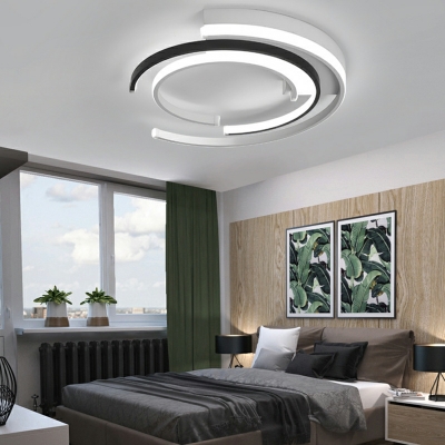 Modern Creative Round Ceiling Light Fixture Simple LED Ceiling Light for Bedroom