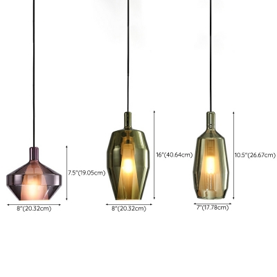 Nordic Creative Single Pendant Retro Simple Glass Hanging Lamp