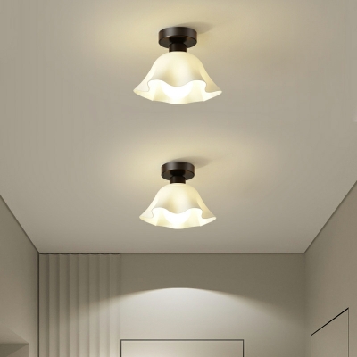 1 Light Ceiling Lamp Modern Style Cone Shape Metal Flush Mount Chandelier Lighting