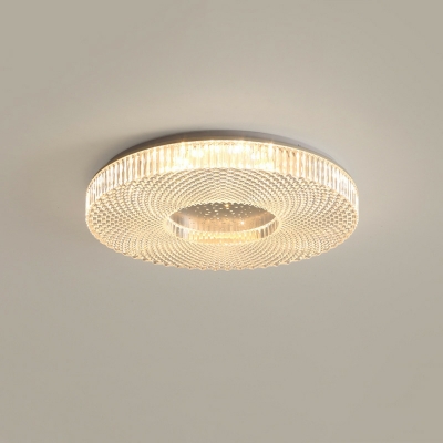 1 Light Close To Ceiling Fixtures Minimal Style Round Shape Metal Flush Pendant Light