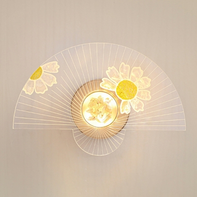 1 Light Wall Lighting Ideas Minimalist Style Geometric Shape Metal Sconce Lights