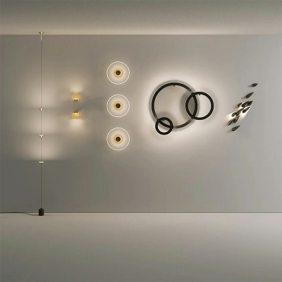3 Light Floor Light Contemporary Style Geometric Shape Metal Standing Lights
