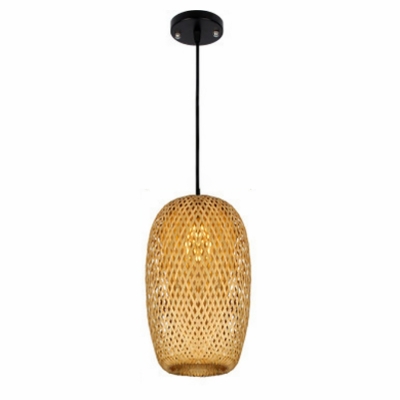 Chinese Style Handmade Hanging Lamp Creative Bamboo Woven Hanging Lamp
