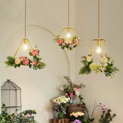 Creative Floral Hanging Lamp Industrial Plant Decorative Hanging Lamp