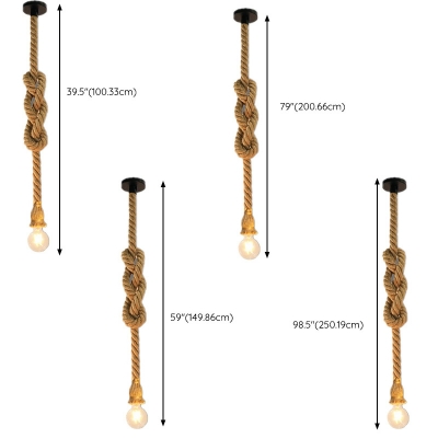 Industrial Style Retro Hanging Lamp Creative Personality Hemp Rope Hanging Lamp